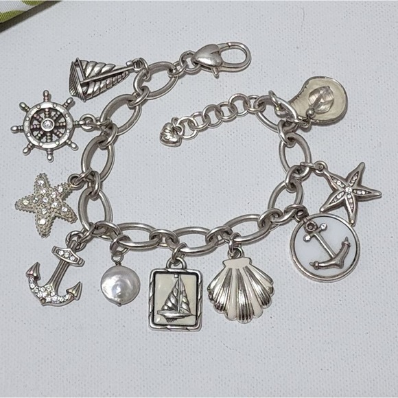 Brighton Ship to Shore nautical sailing charm bracelet Anchor Starfish‎ Seashell - Picture 3 of 8
